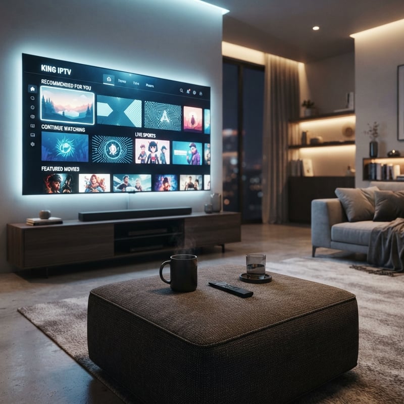 A large flat screen TV is on in a living room with a coffee table in front of it.